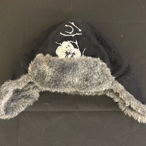 Kids Black and Gray Winter Hat